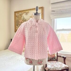 Vintage pink housecoat gorgeous piece for cottagecore looks barbizon size small